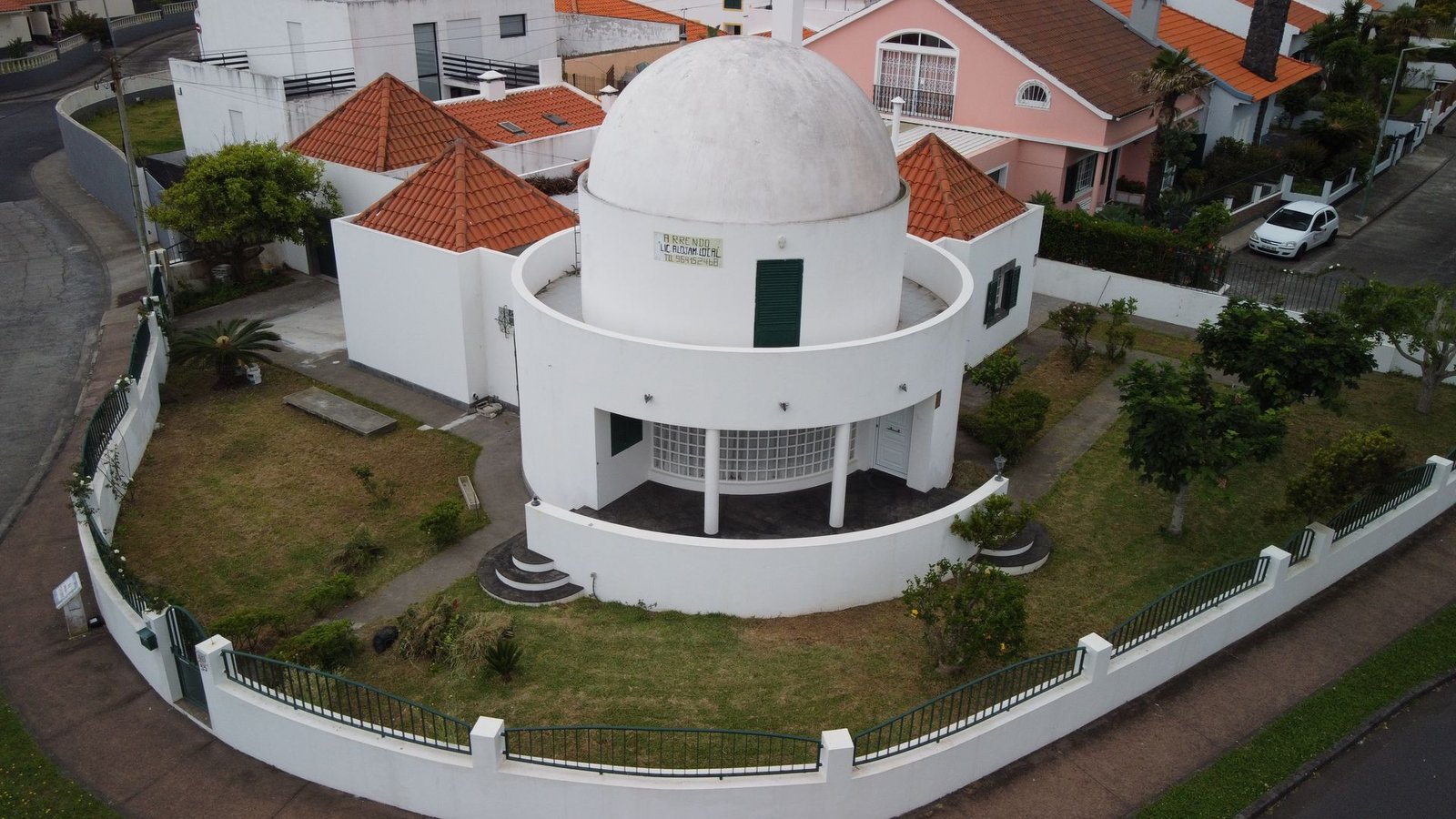 Perspetiva aérea de evento